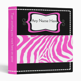 Zebra Stripe HOT Pink Classeur scolaire tendance