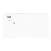 Zebra Stripe Interior Designer Shipping Label