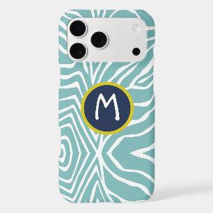 Zebra Stripe N'importe quelle couleur bleu Monogra