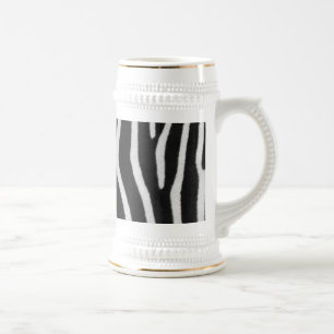 Zebra Stripe Pattern Beer Stein