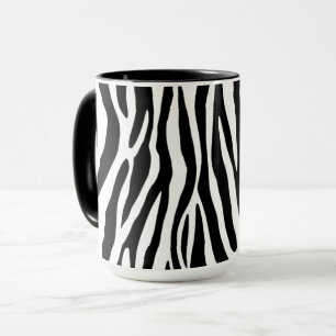 Zebra Stripe Pattern   Classic Black and White Ani Mug