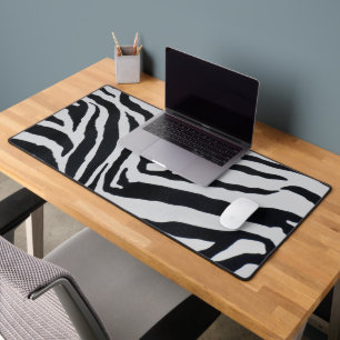 Zebra stripe pattern desk mat