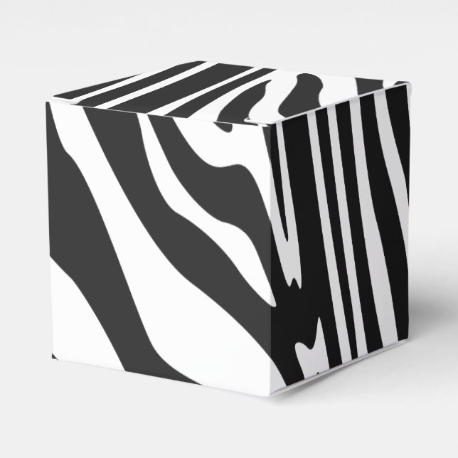 ZEBRA STRIPE PATTERN  FAVOR BOX (Front Side)