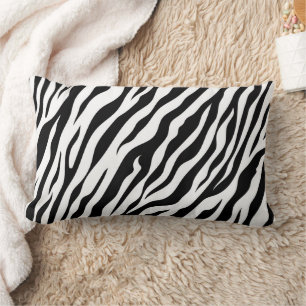 Zebra stripe pattern lumbar pillow