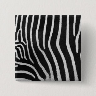 Zebra Stripe Pattern Square Pin