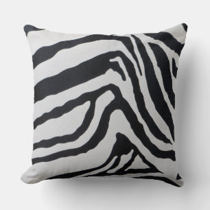 Zebra stripe pattern throw pillow