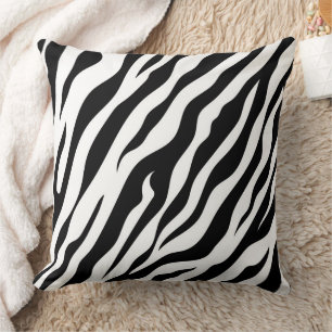 Zebra stripe pattern throw pillow