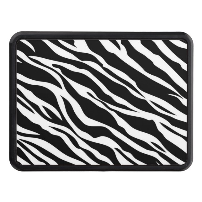 Zebra Stripe Pattern Trailer Hitch Cover (Front)