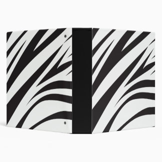 Zebra Stripe Print 3 Ring Binder
