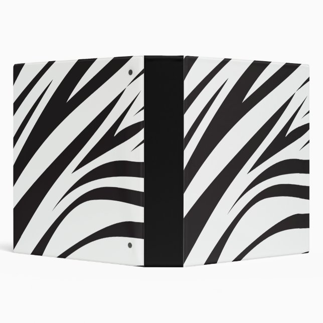 Zebra Stripe Print 3 Ring Binder (Background)