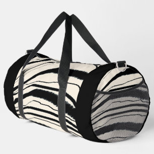 Zebra Stripe Print Athletic Gym Travel Carry On  Duffle Bag