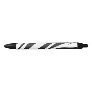 Zebra Stripe Print  Black Ink Pen