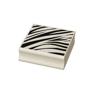 Zebra Stripe Print Rubber Stamp