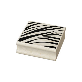 Zebra Stripe Print Rubber Stamp 