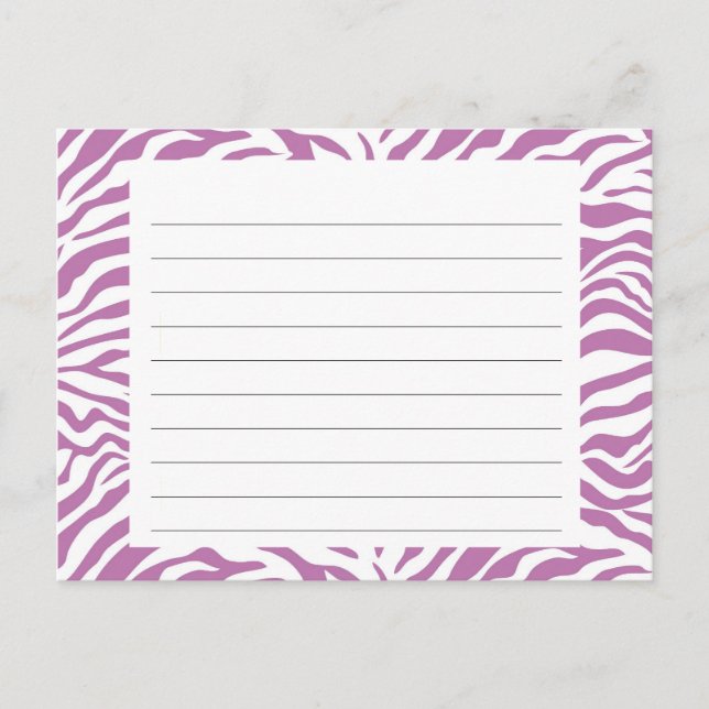 Zebra Stripe Recipe Card (Front)