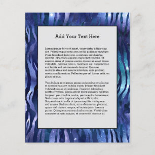 Zebra Stripe Shining Stars Blue Starry Night Space Flyer
