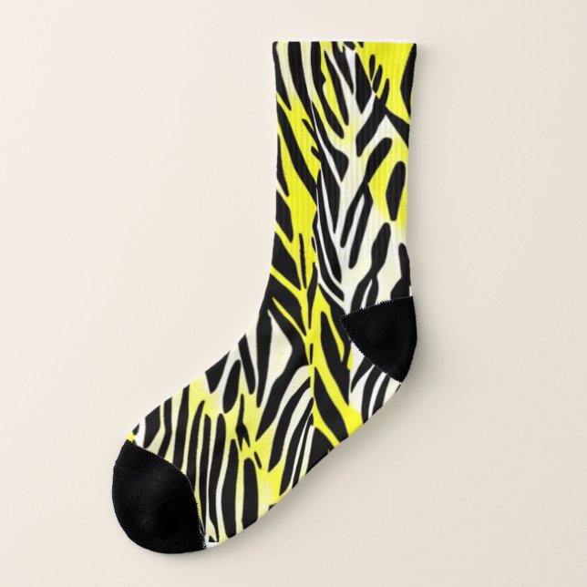 Zebra Stripe Socks (Left Outside)