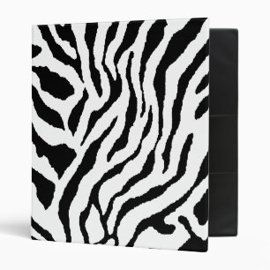 Zebra Striped 3 Ring Binder