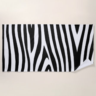 Zebra striped beach towel