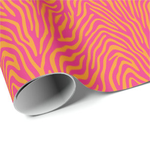 Zebra Striped Change to Any Colours Wrapping Paper