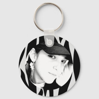 Zebra Striped Personalized Photo Keychain
