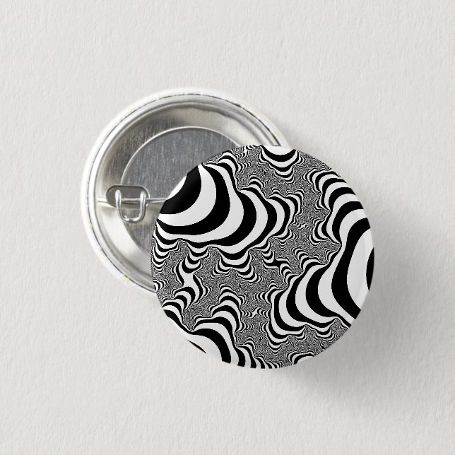 Zebra Stripes 1 Inch Round Button (Front & Back)