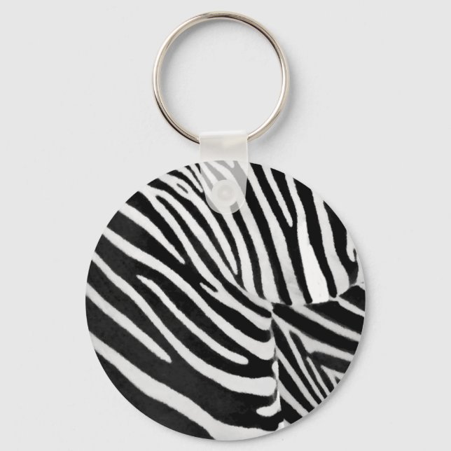 Zebra Stripes#3_ Keychain (Front)
