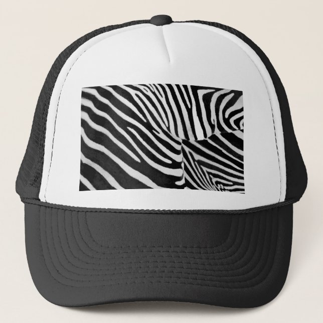 Zebra Stripes#3_ Trucker Hat (Front)