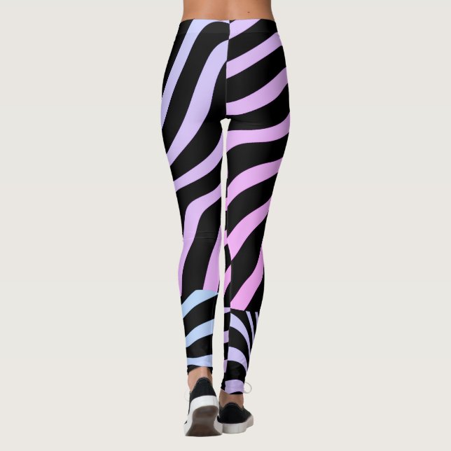 Zebra Stripes - 3D Zebra Women Leggings (Back)