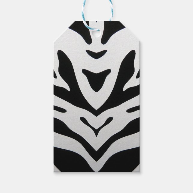 ZEBRA STRIPES ABSTRACT GIFT TAGS (Front)