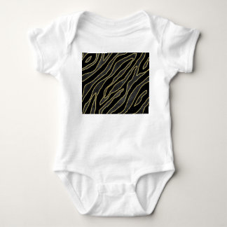 Zebra Stripes: Abstract Monochrome Seamless. Baby Bodysuit
