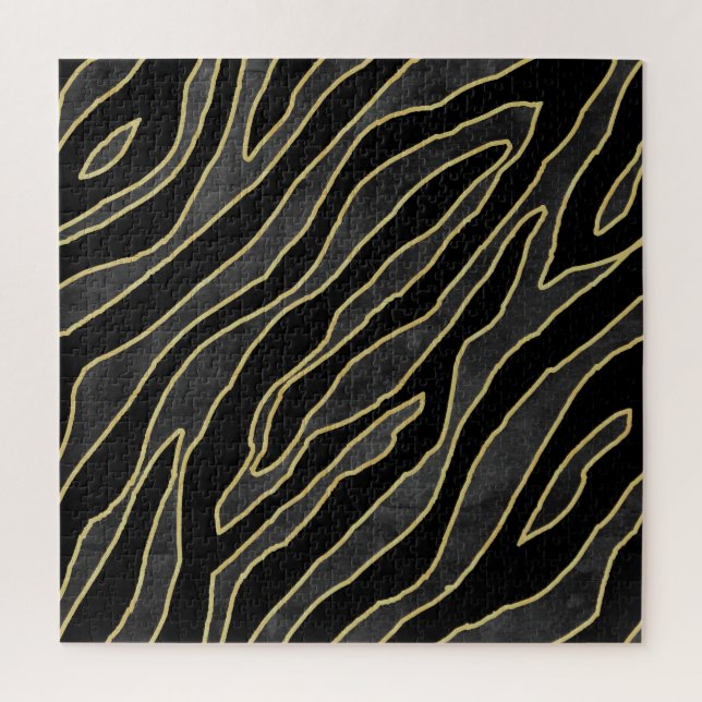 Zebra Stripes: Abstract Monochrome Seamless. Jigsaw Puzzle (Vertical)