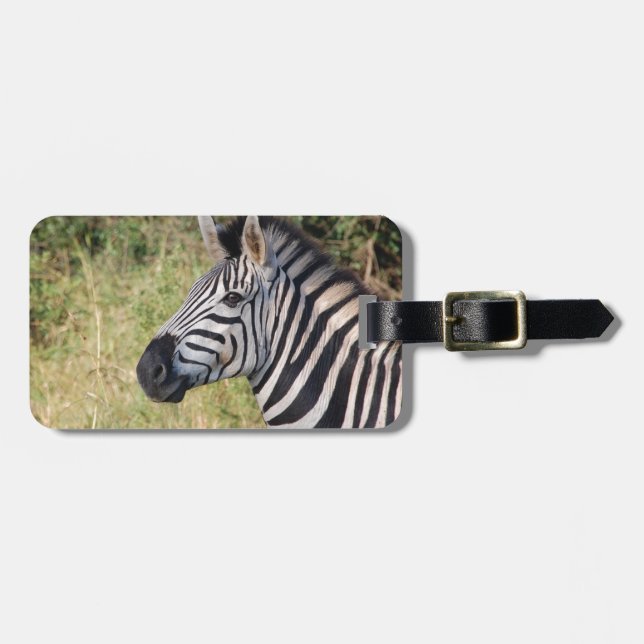 Zebra Stripes Animal African Safari Destiny Luggage Tag (Front Horizontal)