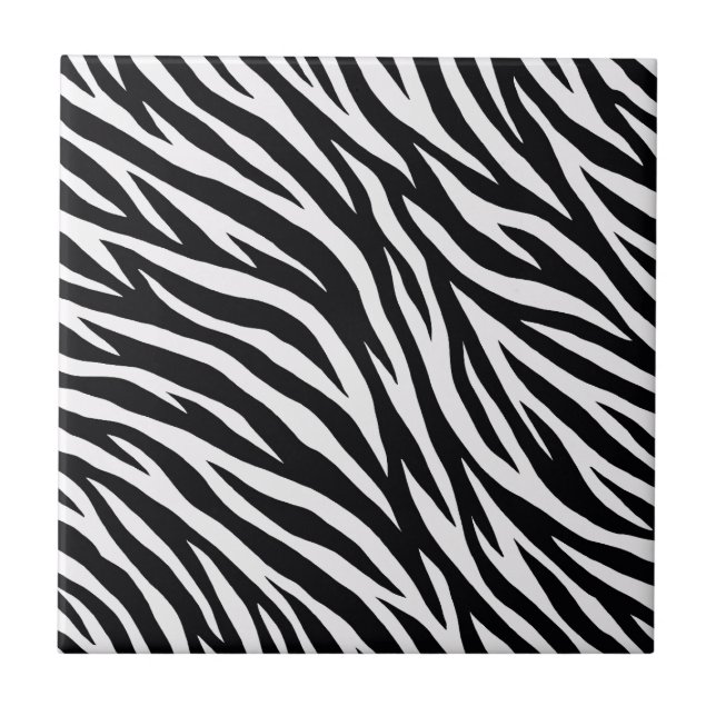 Zebra Stripes Animal Pattern Tile (Front)