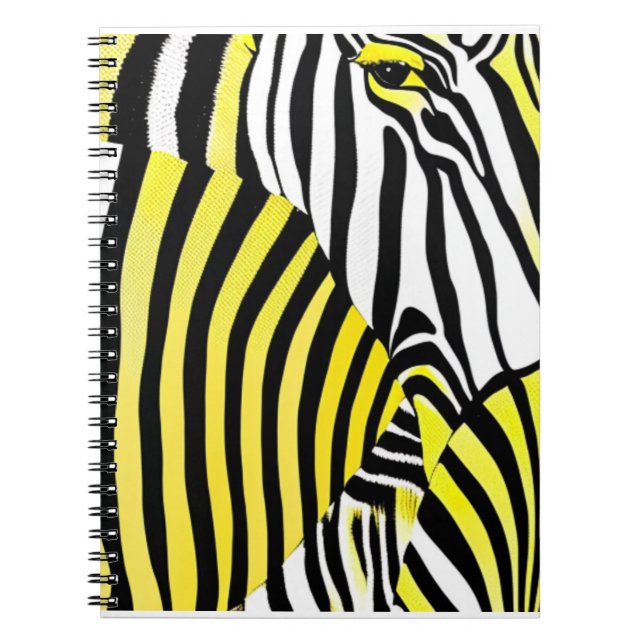 Zebra Stripes Animal Print Notebook (Front)