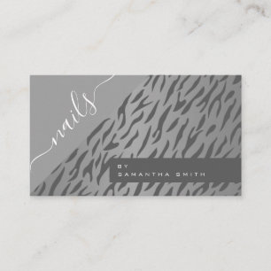 Zebra Stripes Animal Print Photo Template Elegant Business Card