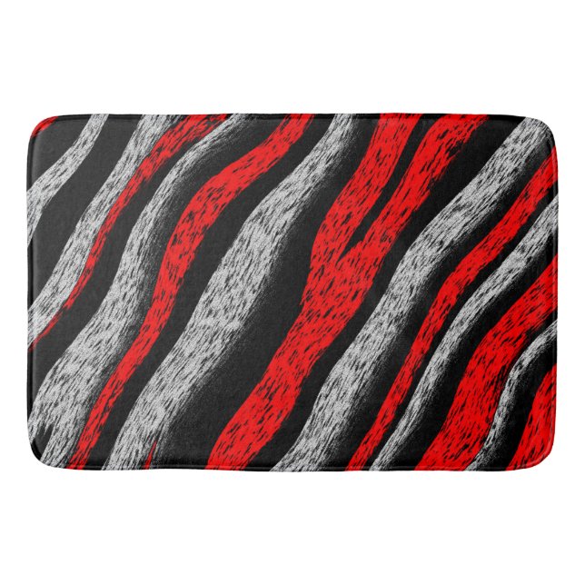 Zebra Stripes Bath Mat (Front)