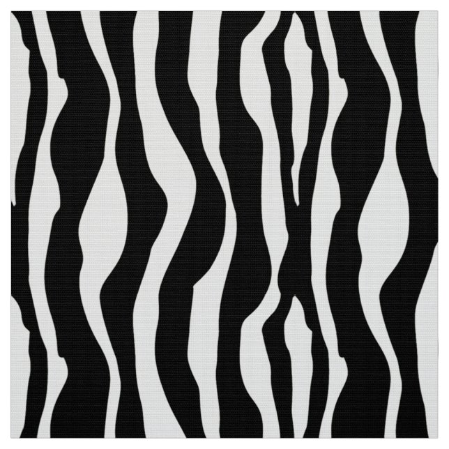 Zebra stripes - Black and White Fabric (Swatch)