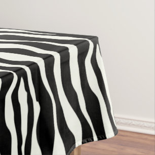 Zebra stripes - Black and White Tablecloth