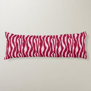 Zebra stripes - Burgundy and Pink Body Pillow