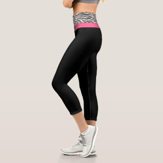 Zebra Stripes Capri Leggings