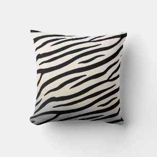 Zebra Stripes Exotic Animal Print Throw Pillow