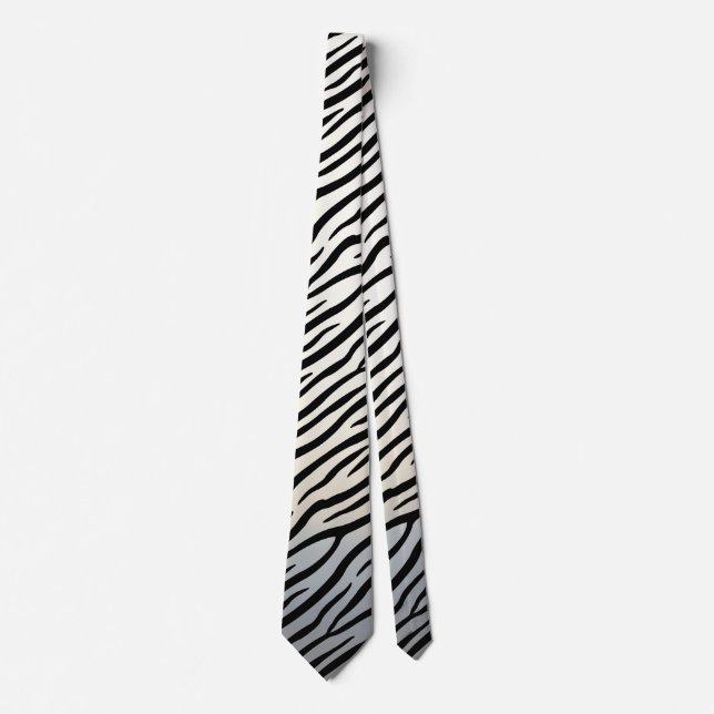 Zebra Stripes Exotic Animal Print Tie (Front)