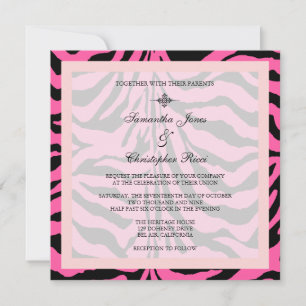 Zebra stripes/FULLY customizable Invitation