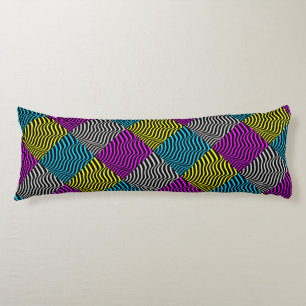 Zebra Stripes - Geometric Pattern Abstract Art 3D Body Pillow