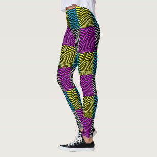 Zebra Stripes - Geometric Pattern Abstract Art 3D Leggings