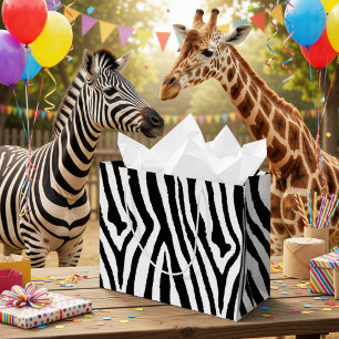 Zebra Stripes Gift Bag   Stylish Animal Print