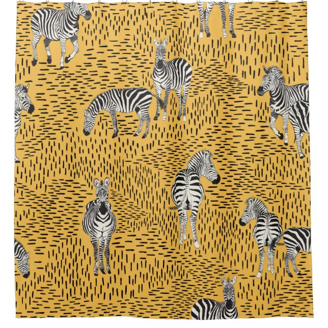 Zebra stripes: hand-drawn seamless background. (Front)