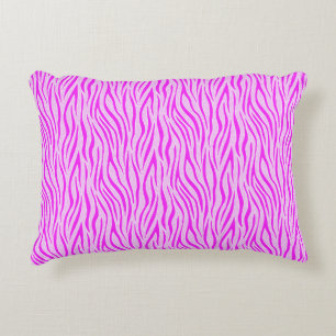 Zebra Stripes in a Powder Pink Safari Print Accent Pillow