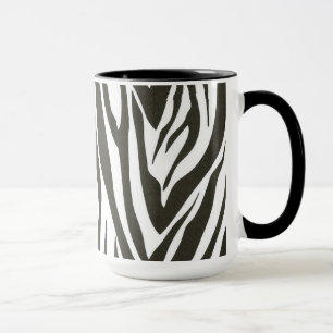 Zebra stripes in black and white mug